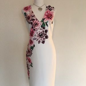 COPY - Pearl Embellished Printed Sheath Dress Calvin K.